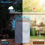 BlueStars Washing Machine Cover For Top-load - Premium Outdoor Protection For Most Washer Dryer Cover - W29”x D28”x H43” (Silver) - Image 3