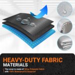 BlueStars Washing Machine Cover For Top-load - Premium Outdoor Protection For Most Washer Dryer Cover - W29”x D28”x H43” (Silver) - Image 4