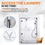 BlueStars Washing Machine Cover For Top-load - Premium Outdoor Protection For Most Washer Dryer Cover - W29”x D28”x H43” (Silver) - Image 6