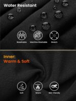 HOdo 34"/36" Inseam Mens Tall Sweatpants Water Resistant Fleece Lined Pants Men with 3 Pockets Workout Joggers - Image 7