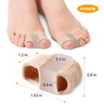 4 PCS Gel Bunion Toe Separators with 2 Loops for Overlapping Toes Gel Toe Spacers Bunion Corrector for Feet, Hammer Toe Straightene for Women Men - Image 3