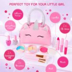 Kids Real Makeup Kit with Pink Unicorn Purse, Non Toxic Washable Make Up Set - Unicorn Toys for Girls Age 4-6, Girls Easter Basket Stuffers, Easter Gifts for Kids, Girl Gift Ages 3 4 5 6 7 8 Years Old - Image 4