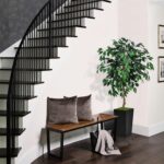 Artificial Ficus Tree 5FT - Faux Indoor Tree with White Tall Planter - Fake Ficus Floor Plant Potted - Artificial Silk Tree for Home Office Living Room Decor Indoor - Image 4