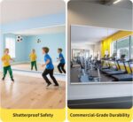 Home Gym Mirror - 55x30 Inch, 2PCS Frameless Tempered Glass Full Body Mirror for Wall Mount - Ideal for Yoga, Workout, Bedroom, Dance Studio (Silver) - Image 6