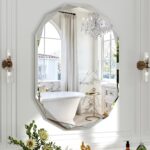 36x24 Inch Beveled Oval Bathroom Mirror, Frameless Copper-Free Silver Mirror, Modern Vanity Mirror, Decorative Wall Mirrors Over Sink for Restroom, Bedroom, Living Room, Bathroom, Entryway - Image 2