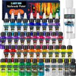 Airbrush Paint - 42 Colors with 4.05 Fl Oz Thinner, Iridescent, Neon and Metallic Air Brush Paints Acrylic Ready to Spray, Water-Based Painting Set for Artists Beginners - Image 2