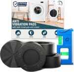 Anti Vibration Pads for Washing Machine with Tank Tread Grip | 4 Pack + Level | Fits Most Round Feet up to 1.75” | Stops Washer Dryer from Moving | Rubber Antivibration Stabilizer for Leveling Washer - Image 2