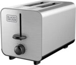 BLACK+DECKER 2-Slice Stainless Steel Toaster with 7 Toast Shades, Extra-Wide Self-Centering Slots - Image 2