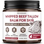 Beef Tallow for Skin - Whipped Tallow and Honey Balm - Grass Fed Beef Tallow for Face, Daily Moisturizer & Body Butter - Natural Non Comedogenic Skincare (4.3 oz) - Image 2