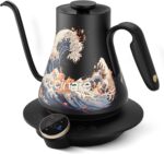 Cocinare Artisan Collection Wave Gooseneck Electric Kettle, ±0.5℉ Precise Temperature Control for Pour-Over Coffee & Tea, Quick Heating 1500W, Stainless Steel Interior, 0.9L - Image 2