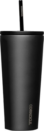 Corkcicle Cold Cup Insulated Tumbler with Straw - Keeps Drinks Cold for 12 Hours - Triple-Insulated Stainless Steel - Leak-Resistant Lid - Summer Drinkware Gift - 24 oz - Ceramic Slate - Image 2