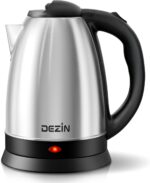 DEZIN Electric Kettle Upgraded, BPA Free 2L Stainless Steel Tea Kettle, Fast Boil Water Warmer with Auto Shut Off and Boil Dry Protection Tech for Coffee, Tea, Beverages - Image 2