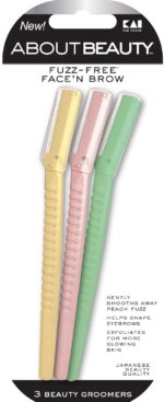 Face N Brow - 3 Beauty Groomers for Hair Removal, Ideal for Shaving, Exfoliating, Dermaplaning and Brow Shaping, Japanese Steel Gently Removes Facial Hair - Image 2