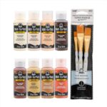 FolkArt Multi-Surface Skintone Acrylic Craft Paint Kit, 11 Piece Set Featuring 8 Satin Finsh Colors and 3 Premium Paintbrushes, PROMOSKNTN12 - Image 2