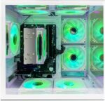 Gaming PC Ryzen5 5600G（3.9GHz Up to 4.4GHz Nvme SSD 512G 16GB RAM WiFi 6 Prebuilt Towers Desktop Computer White - Image 2