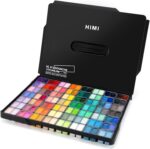 HIMI Gouache Paint Set, 112 Colors x 12g Twin Jelly Cup Design in Carrying Case, Non-Toxic Paint for Canvas and Paper, Perfect for Artists, Student, Opaque Painting (Black) - Image 2