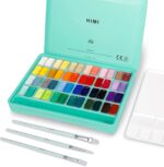 HIMI Gouache Paint Set, 48 Colors x 0.4oz, Twin Cup Jelly Design, bouns 3 Brushes & a Palette, Non-Toxic, Opaque Guache Paint for Canvas and Watercolor Paper - Perfect for Beginners, Students, Artists - Image 2