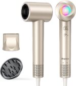 Hair Dryer Ionic with Diffuser - 160,000 RPM Professional High-Speed Blow Dryer, 500M Negative Ions Fast Drying for Women, Lightweight, Low Noise Dryer for Curly or Straight Hair - Image 2