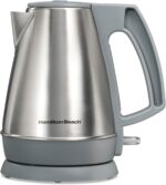 Hamilton Beach 1 Liter Electric Kettle, Water Boiler & Heater, Fast 1500 Watts, BPA Free Interior, Cordless Serving, Auto-Shutoff and Boil-Dry Protection, Cord Wrap, Stainless Steel (41065) - Image 2