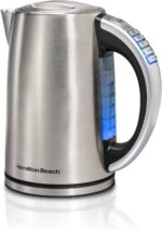 Hamilton Beach 1.7 Liter Temperature Control Electric Kettle, Water Boiler & Heater, Fast Boiling 1500 Watts, BPA Free, Cordless, Auto-Shutoff and Boil-Dry Protection, Stainless Steel (41020R) - Image 2