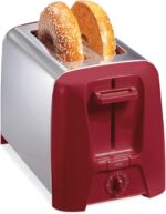 Hamilton Beach 2 Slice Toaster with Extra Wide Slots, Shade Selector, Auto-Shutoff, Cancel Button and Toast Boost, Red - Image 2