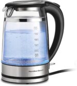 Hamilton Beach Double Wall 1.7L Electric Kettle, Water Boiler & Heater, Built-In Mesh Filter, Auto-Shutoff & Boil-Dry Protection, Cordless Serving, Variable LED Indicator, Glass (40850) - Image 2