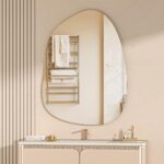 Hasipu Irregular Wall Mirror - 40"x30" Asymmetrical Frameless Mirror, Modern Decorative Mirrors for Living Room, Entryway, Hallway, Bathroom, Bedroom,Wall Mounted Home Decor - Image 2