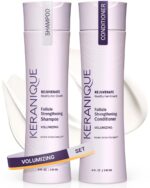 Keranique Volumizing Shampoo & Conditioner Set for Hair Repair, Growth & Thinning Hair Support – Keratin, Biotin, Menthol & Niacinamide, Lightweight Strengthening Formula - Keratin Amino Complex™ - Image 2