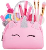 Kids Real Makeup Kit with Pink Unicorn Purse, Non Toxic Washable Make Up Set - Unicorn Toys for Girls Age 4-6, Girls Easter Basket Stuffers, Easter Gifts for Kids, Girl Gift Ages 3 4 5 6 7 8 Years Old - Image 2
