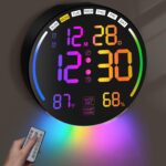 Large Digital Wall Clock with 10.3" LED Display,Alarm,Countdown Timer,DST,Temperature,Humidity,Auto-Dimming,Remote Control,Night Light for Classroom,Bedroom,Living Room,Office,Gym - Image 2