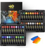 Magicfly Oil Paint, 40pcs (18ml/0.6oz), Rich Pigments, Vibrant, Non Toxic Paints for Professional Artist, Hobby Painters & Kids, Ideal for Canvas Painting, Packaged in Exquisite Box for Gift - Image 2