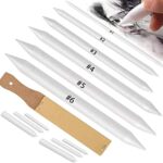 N NOROCME 12 PCS Blending Stumps and Tortillions Paper Art Blenders with Sandpaper Pencil Sharpener Pointer for Student Artist Charcoal Sketch Drawing Tools - Image 2