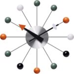 NUOVO 13 Inch Multicolor Mid Century Creative Silent Quartz Personality Funny Decorative Home Living Room Kitchen Office Retro Design Wall Clock - Image 2