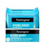 Neutrogena Hydro Boost Ultra-Soft Micellar Cleansing Wipes with Hyaluronic Acid, Hydrating Makeup Remover Wipes Remove Dirt & Waterproof Makeup, Hypoallergenic, Plant-Based Cloth, 2 x 25 ct - Image 2