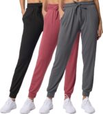 Real Essentials 3 Pack: Women's Lounge Joggers Sweatpants with Pockets Yoga Running Athletic Workout (Available in Plus Size) - Image 2