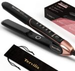 Terviiix Non-Snagging Ceramic Flat Iron Hair Straightener 1 inch, Plancha De Cabello,3X Less Damage Hair Straightener and Curler, 15s Fast Heating, 5 Adjustable Heats, Max 450°F - Image 2