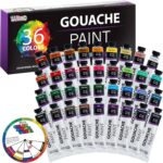 U.S. Art Supply Professional 36-Color Gouache Paint Set in Large 18ml Tubes & Color Mixing Wheel - Gouache Paint Tubes for Artists, Students, Beginners - Image 2