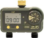 Vego 2 Zone Sprinkler Timer with Brass Inlet- Watering Timer for Garden Hose with Dual Channel Programmable Rain Delay/Manual Watering/Automatic Irrigation - Water Hose Timer for Yard Lawn - Image 2